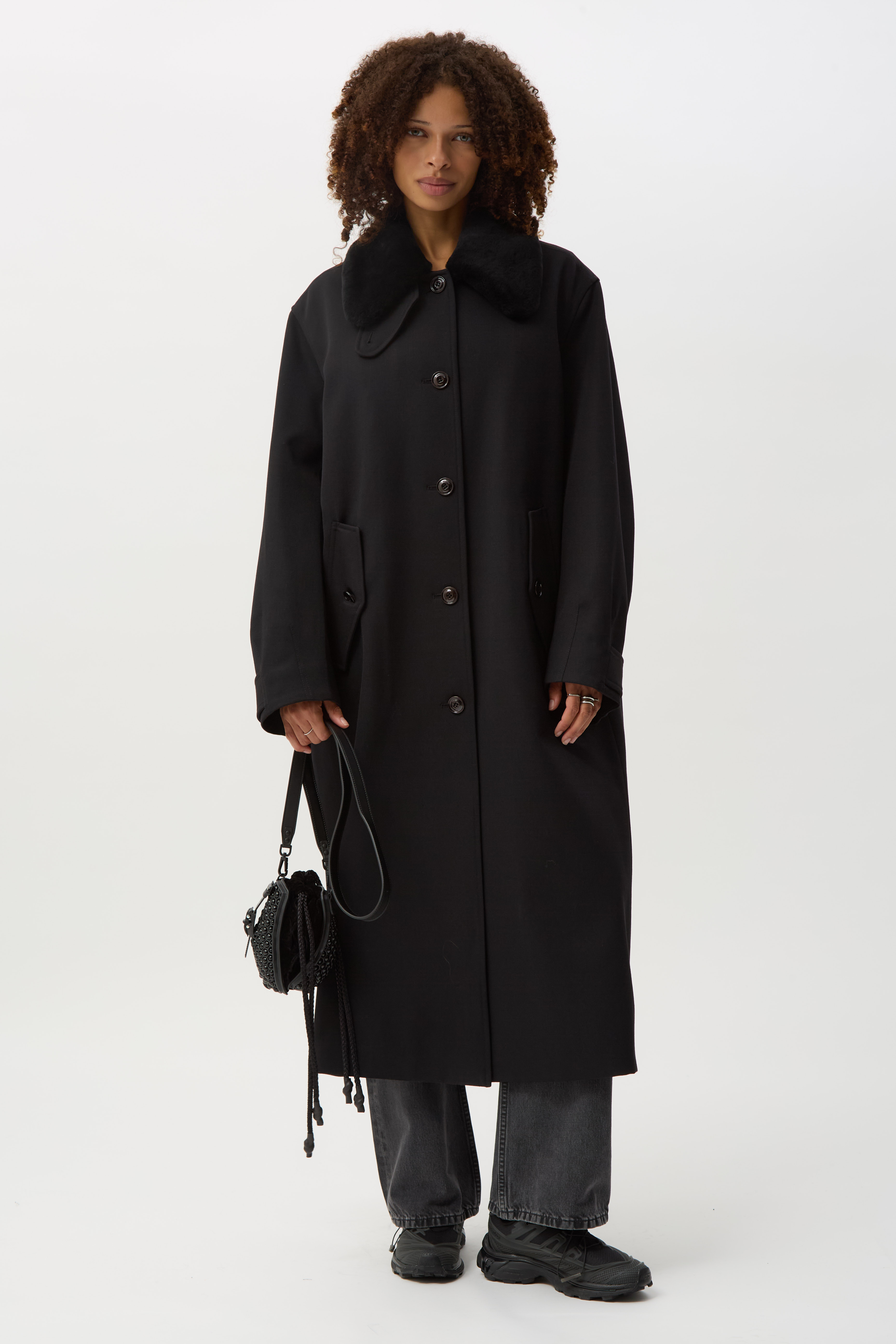Coarse Black Tundra Coat