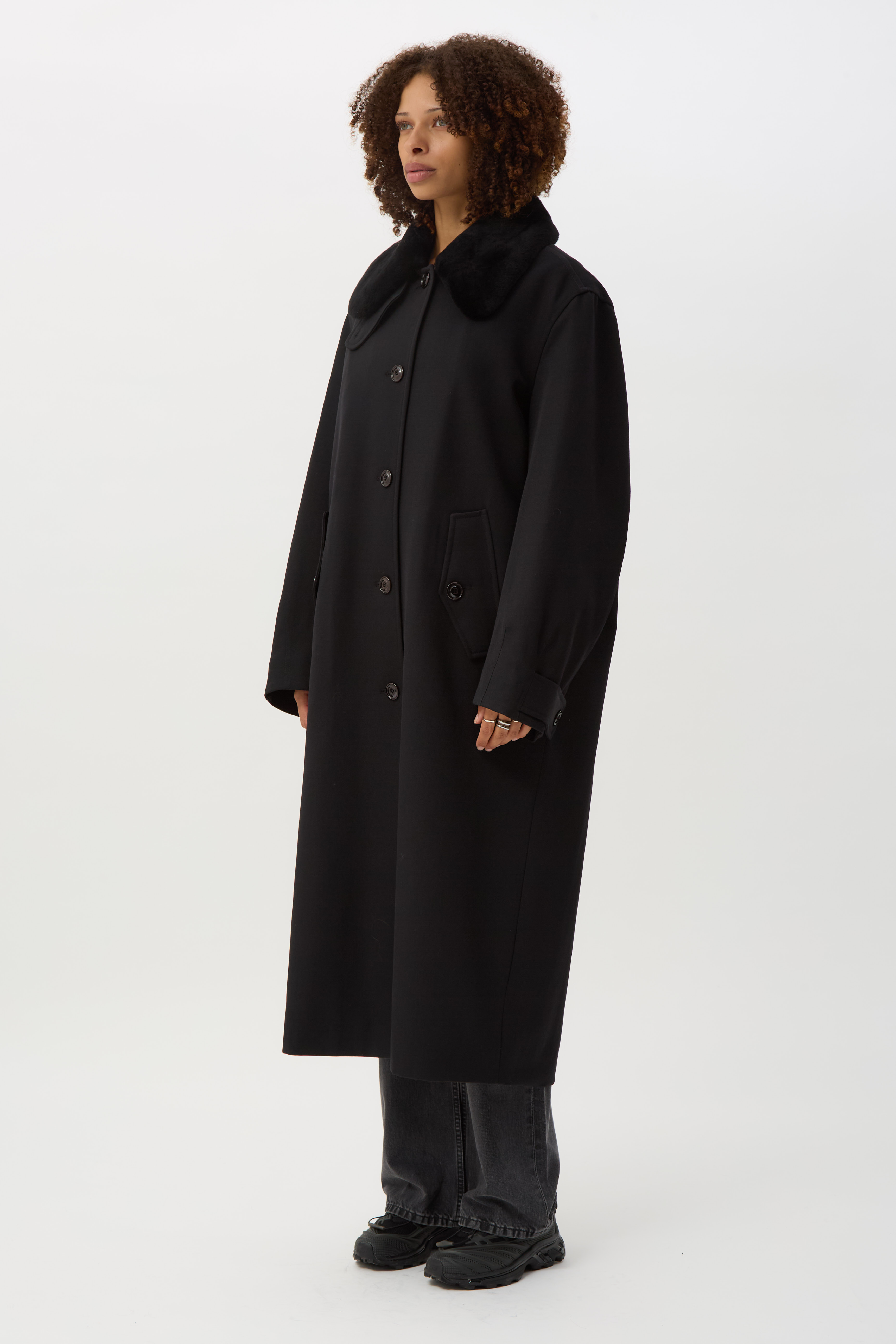 Coarse Black Tundra Coat