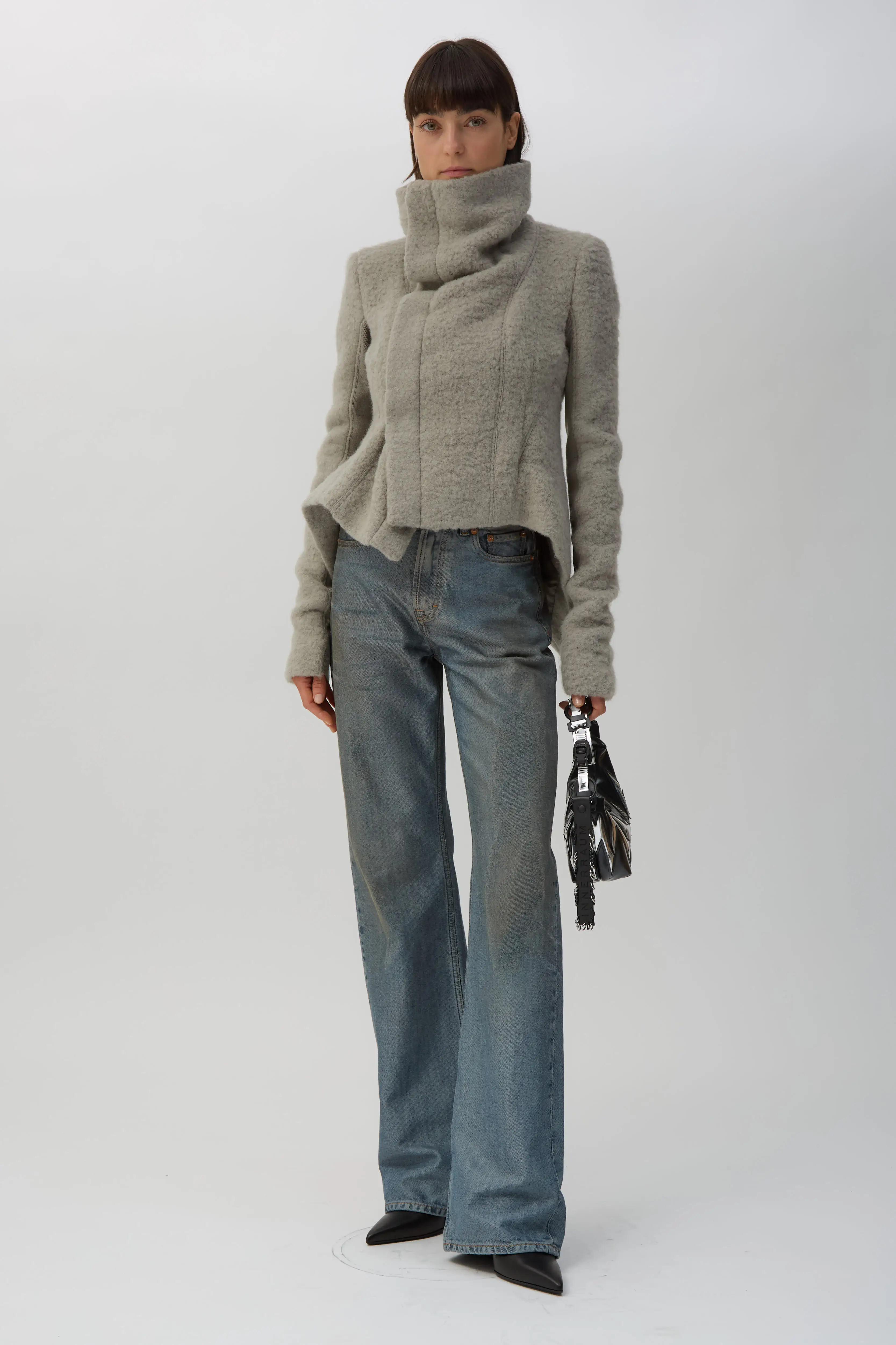 Dark Pearl Buttoned Naska Jacket