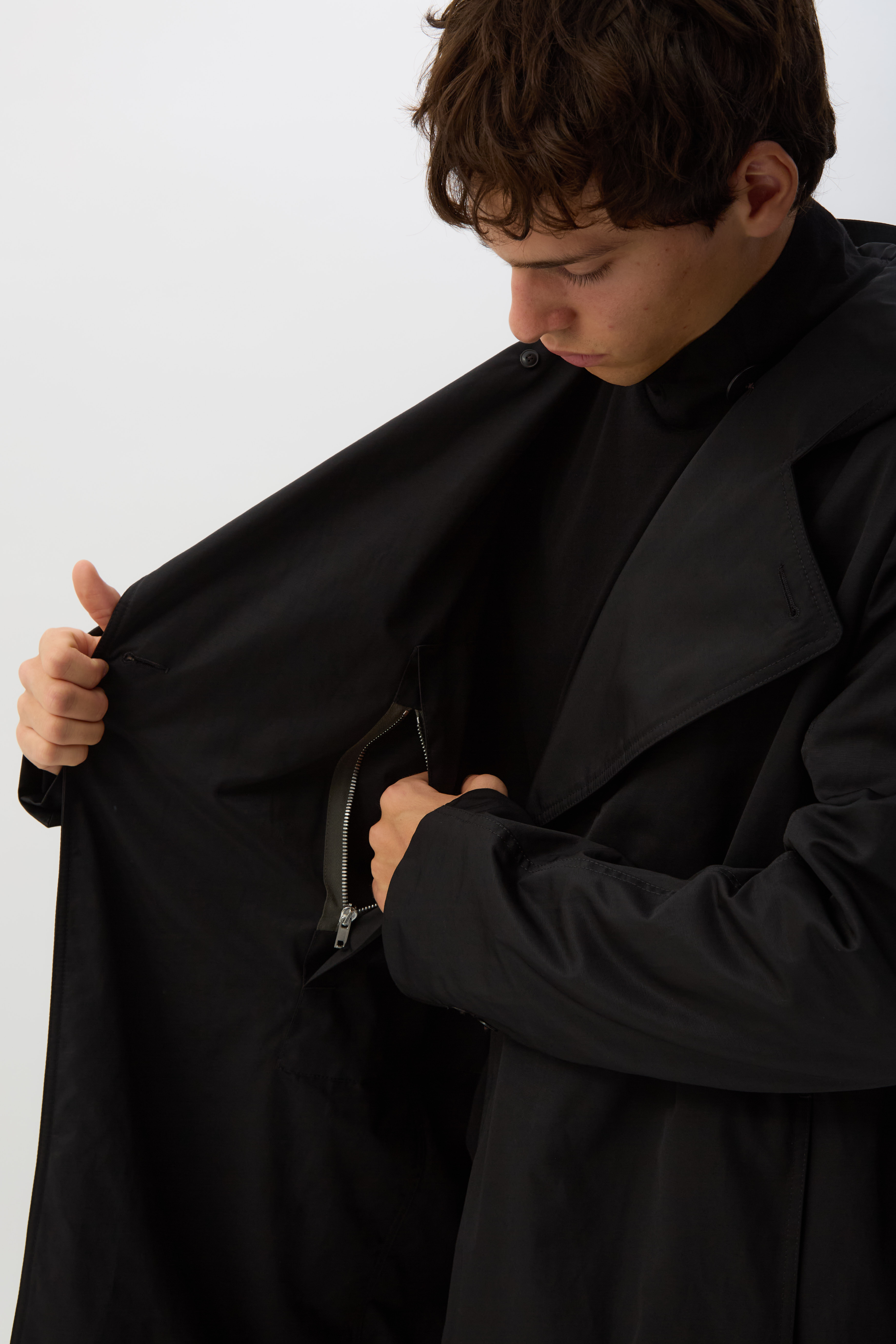 Black Mastodon Trench Coat