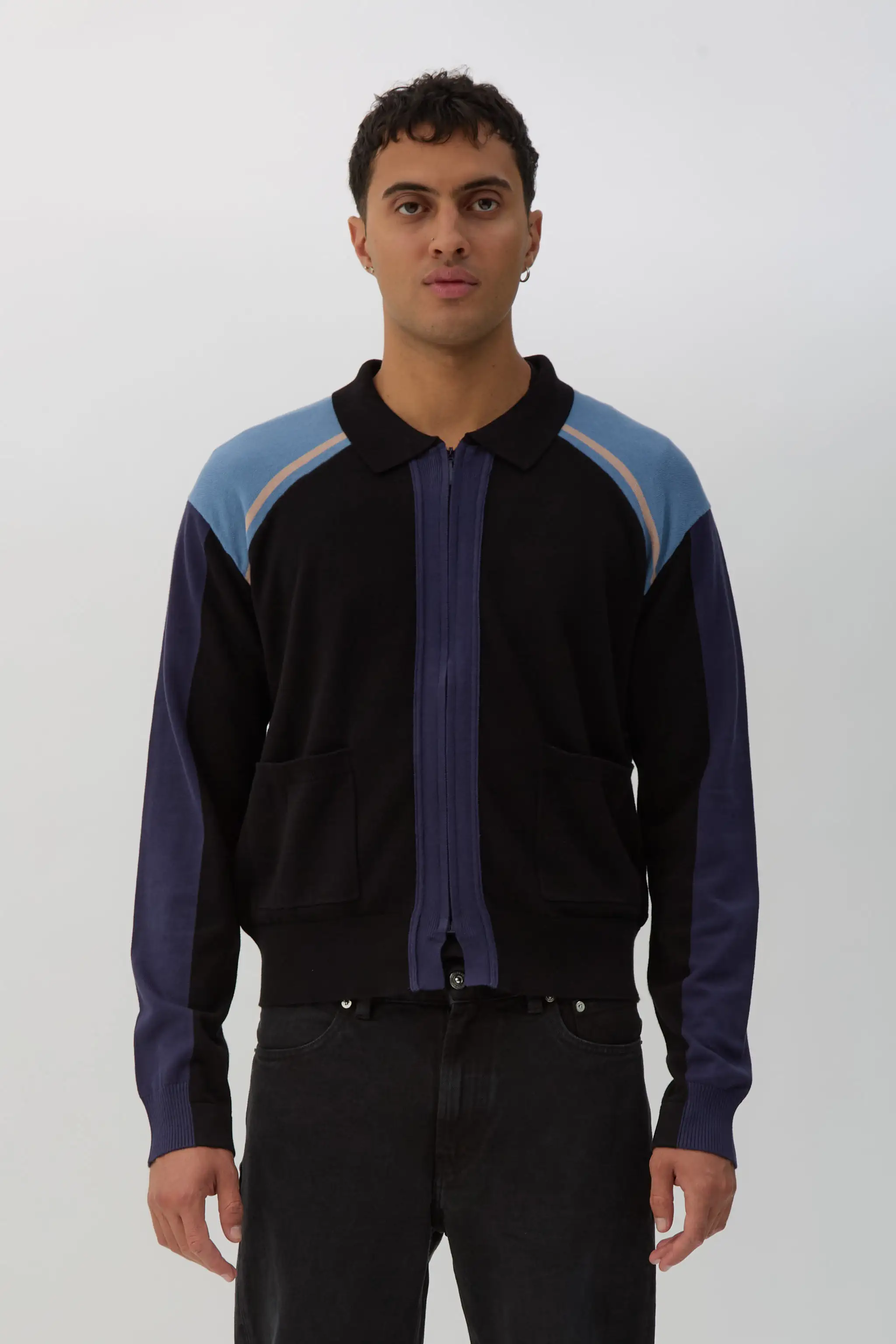 Phantom Black Munno Knit Cardigan