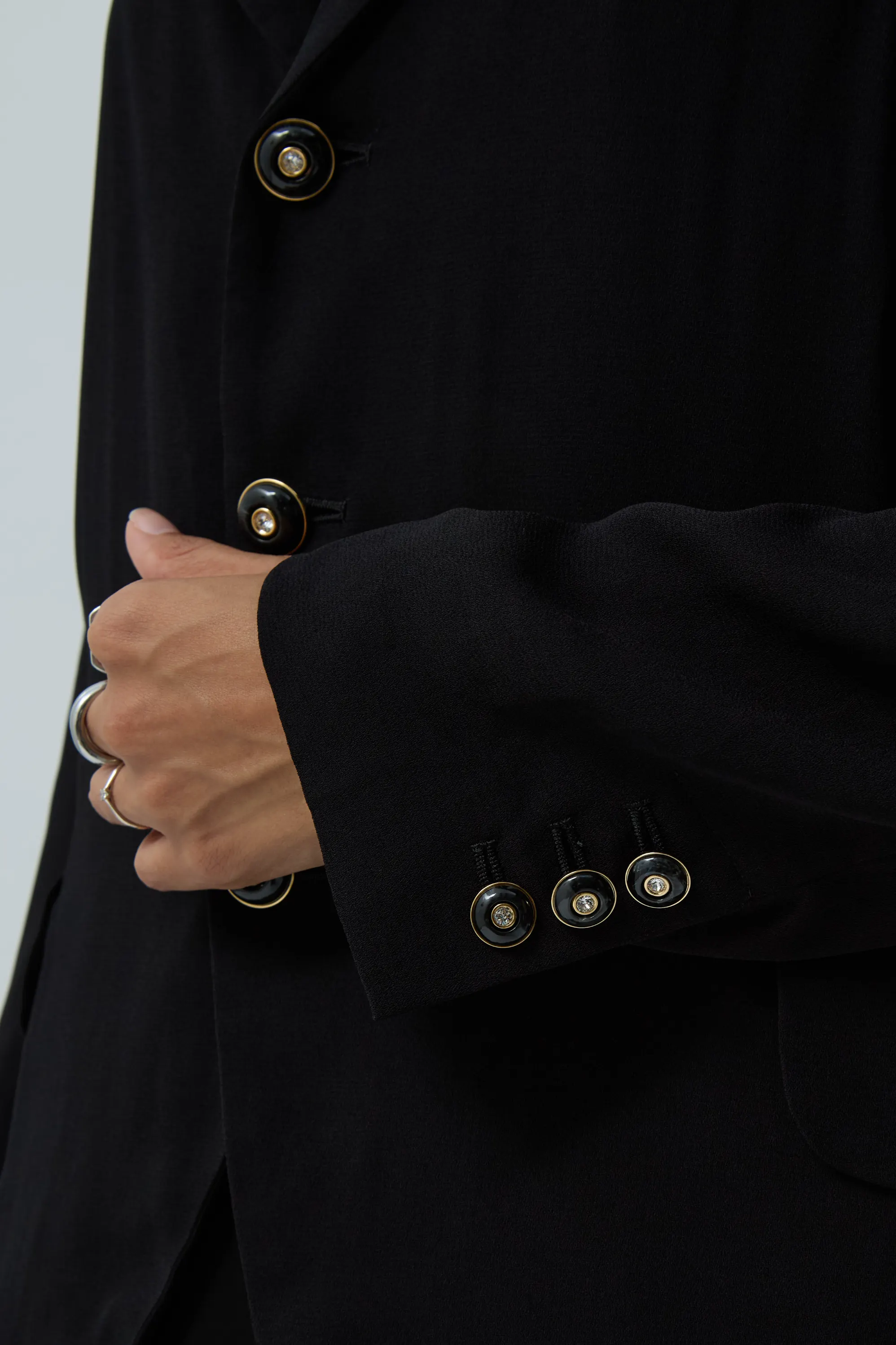 Black Classic Georgette Blazer