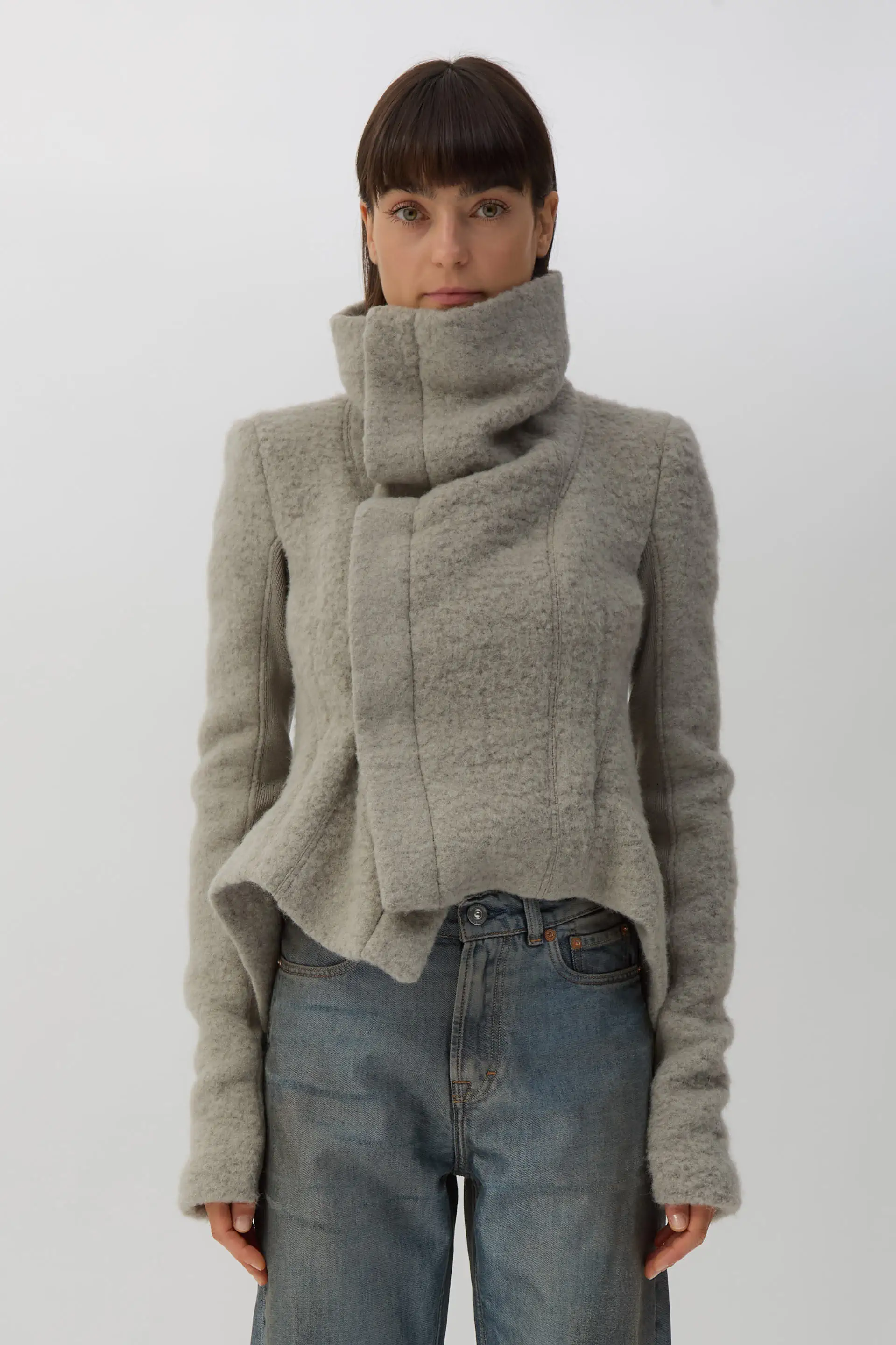 Dark Pearl Buttoned Naska Jacket