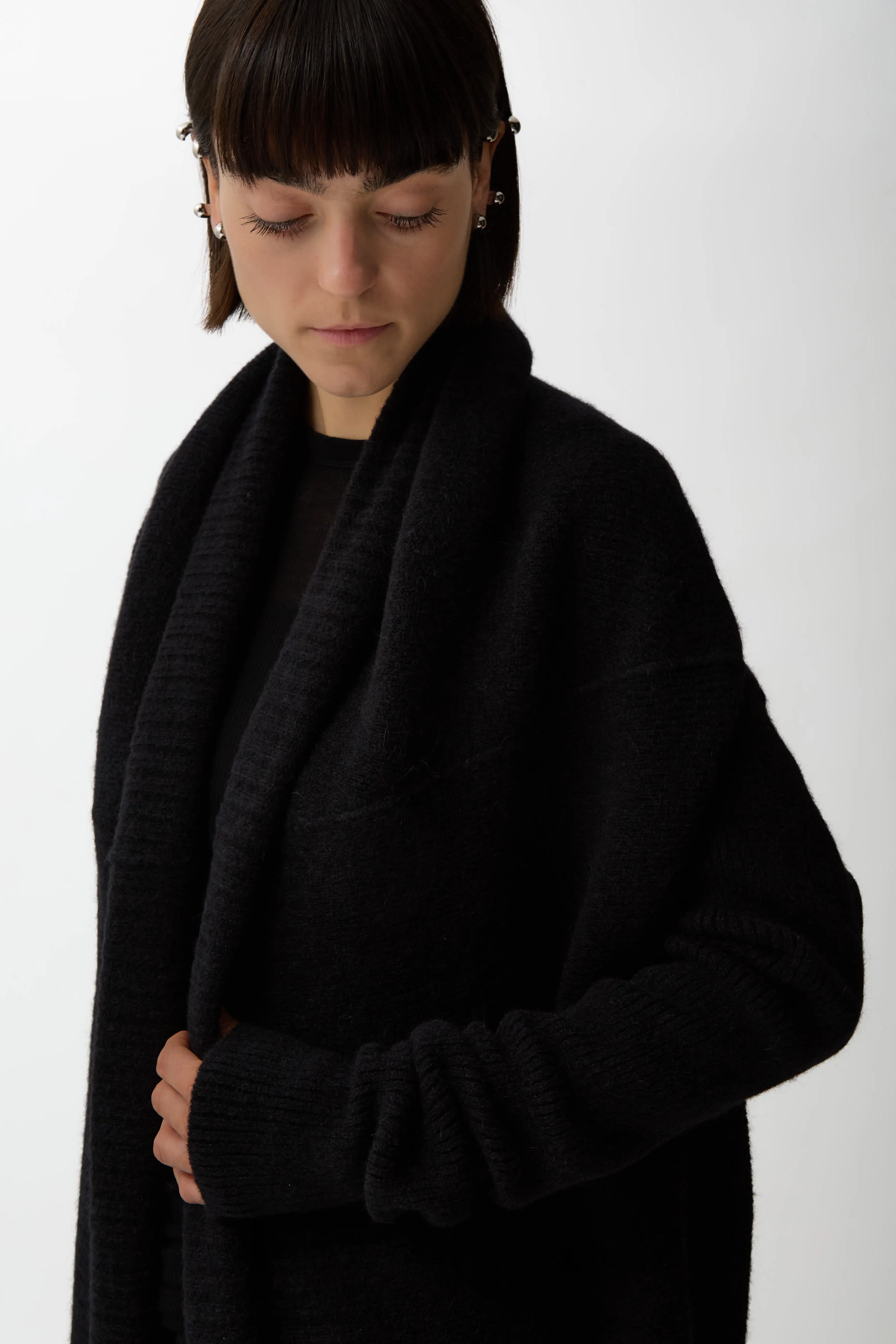Black Dafne Robe Cardigan