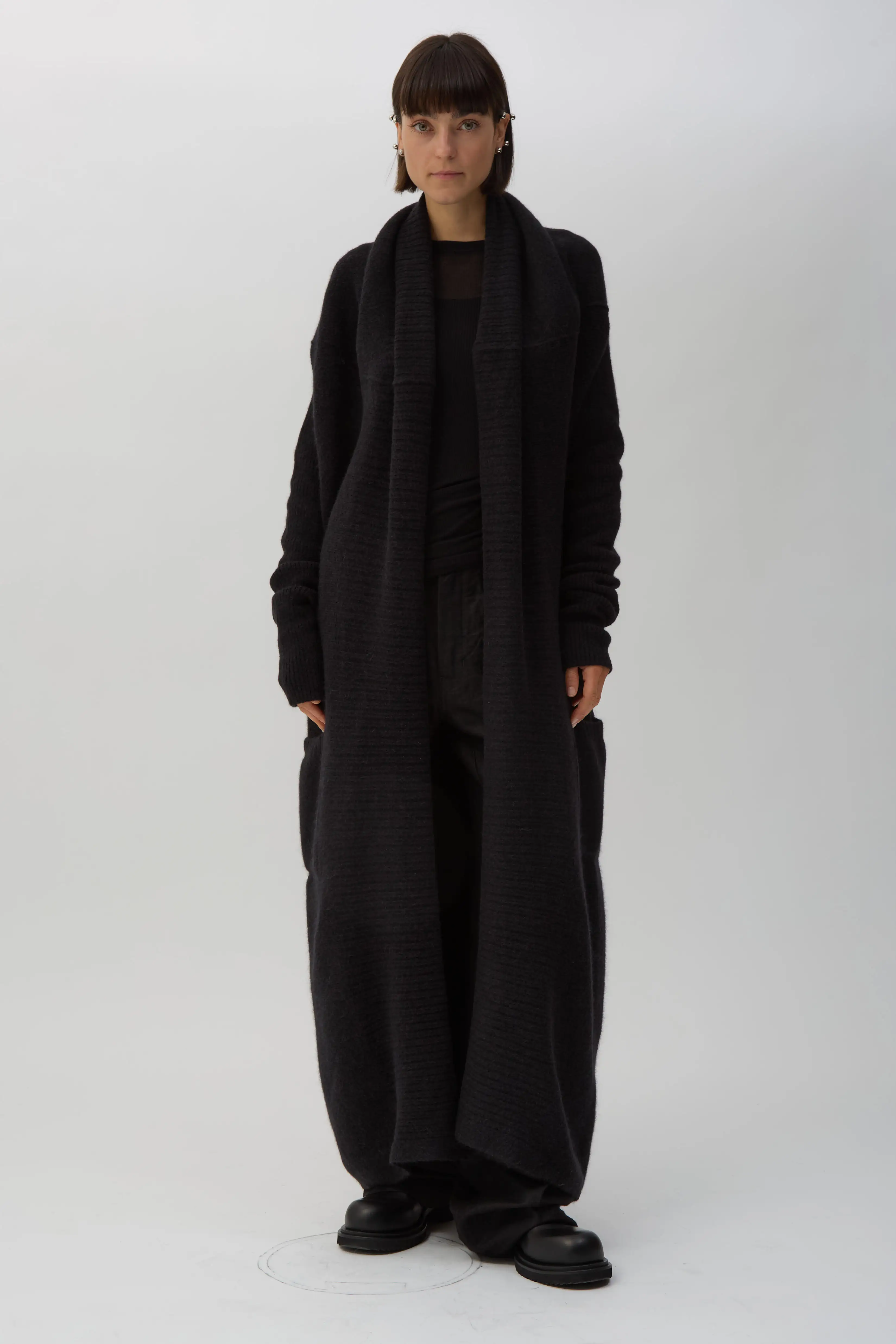 Black Dafne Robe Cardigan