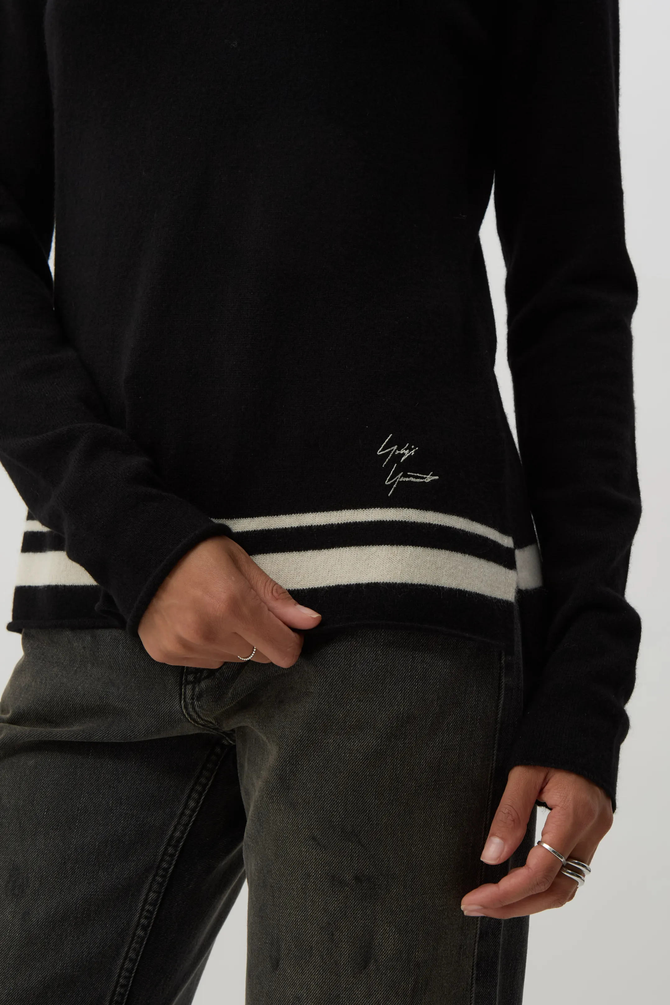 Black YY Signature Sweater