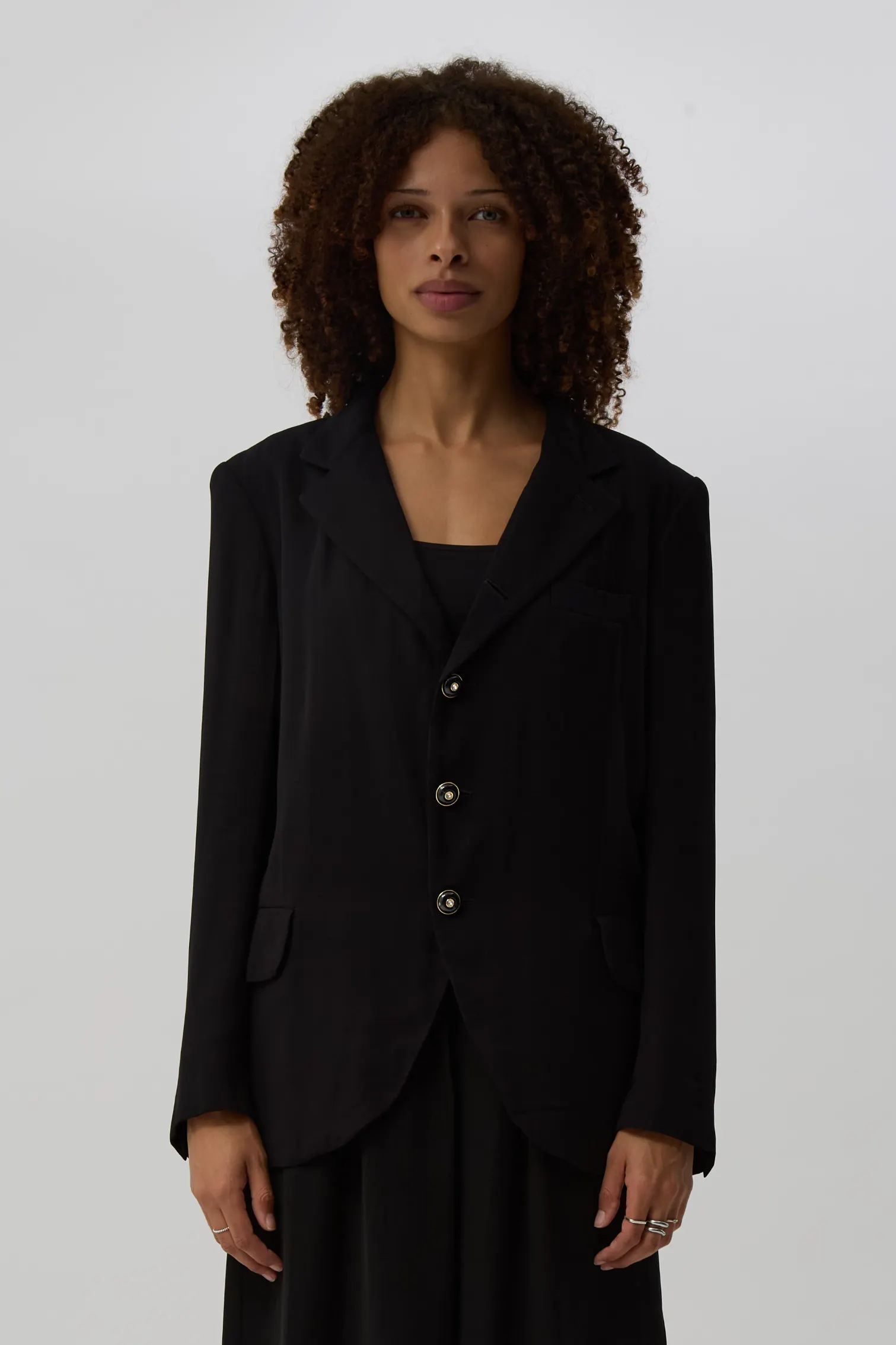 Black Classic Georgette Blazer
