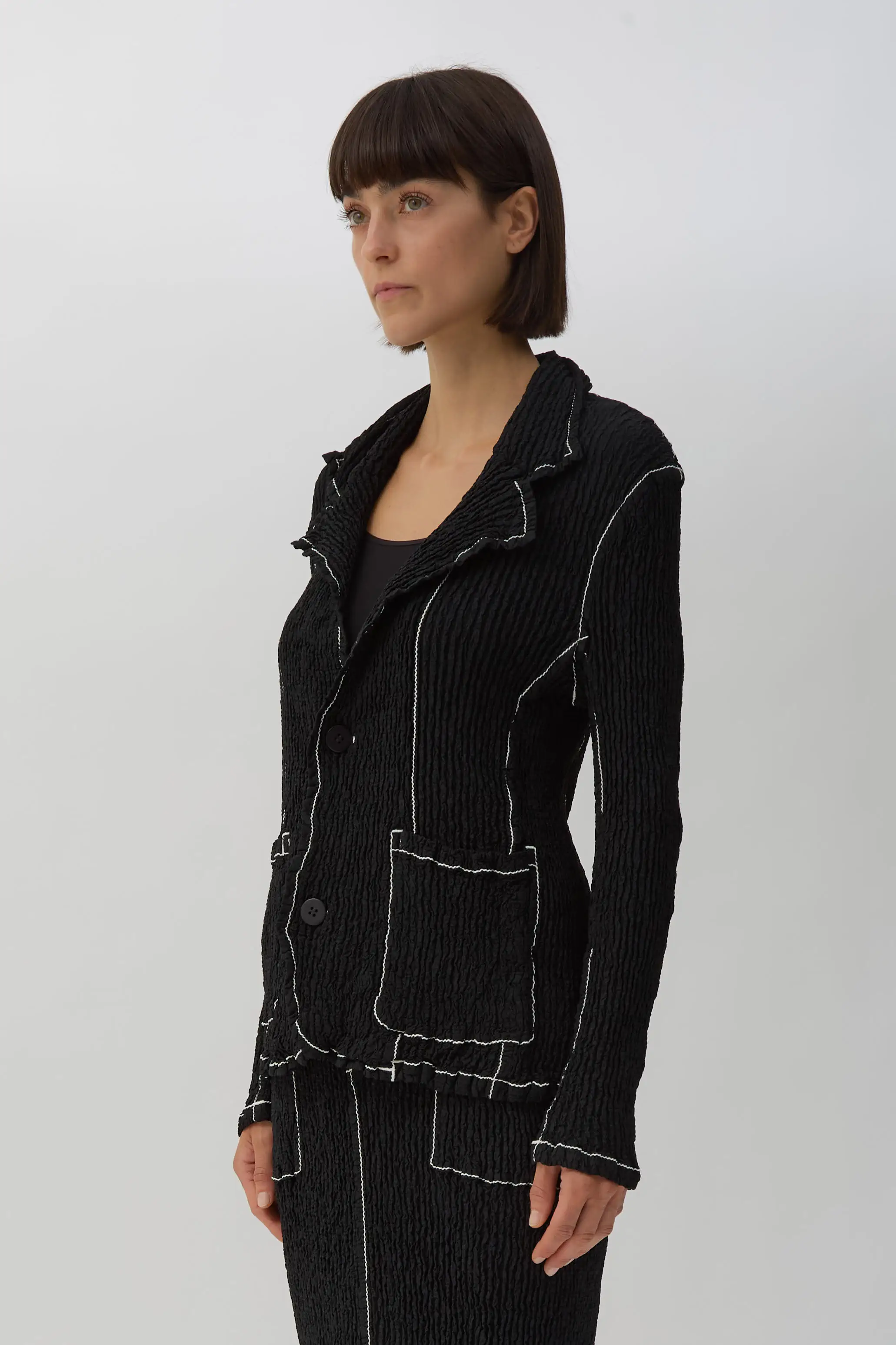 Black Wavelet Ensemble Jacket