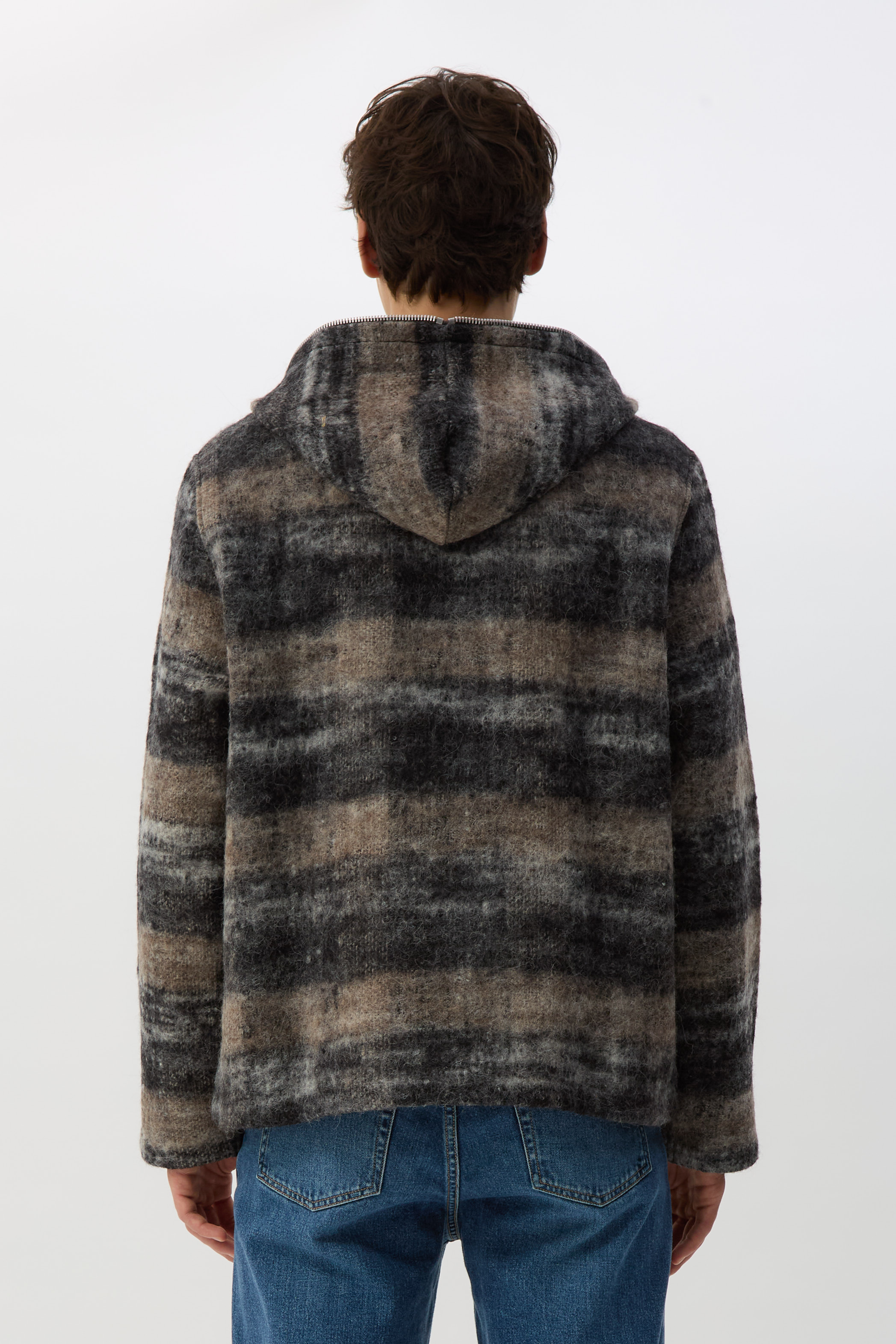 Night Woods Check Full Zip Hood