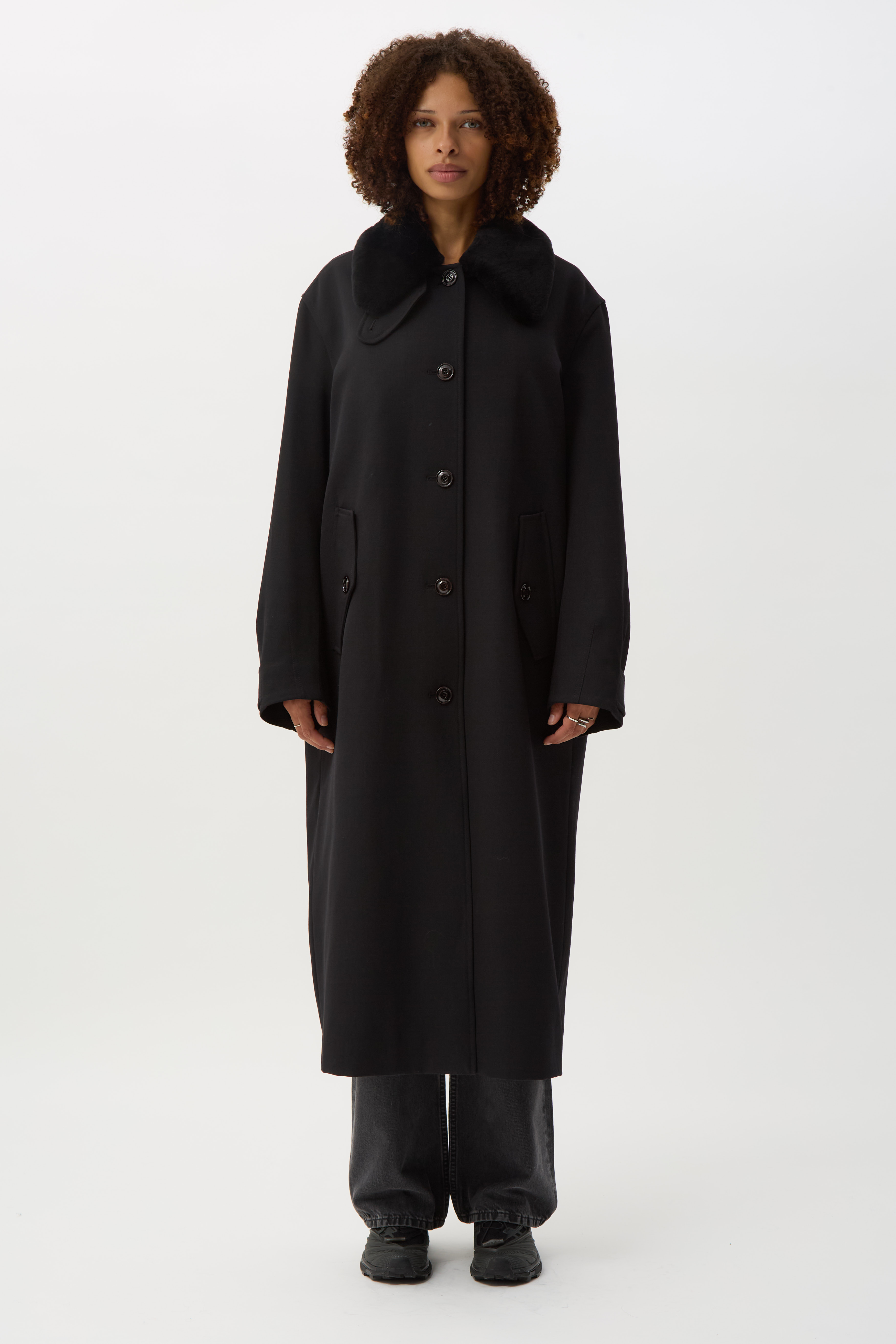 Coarse Black Tundra Coat