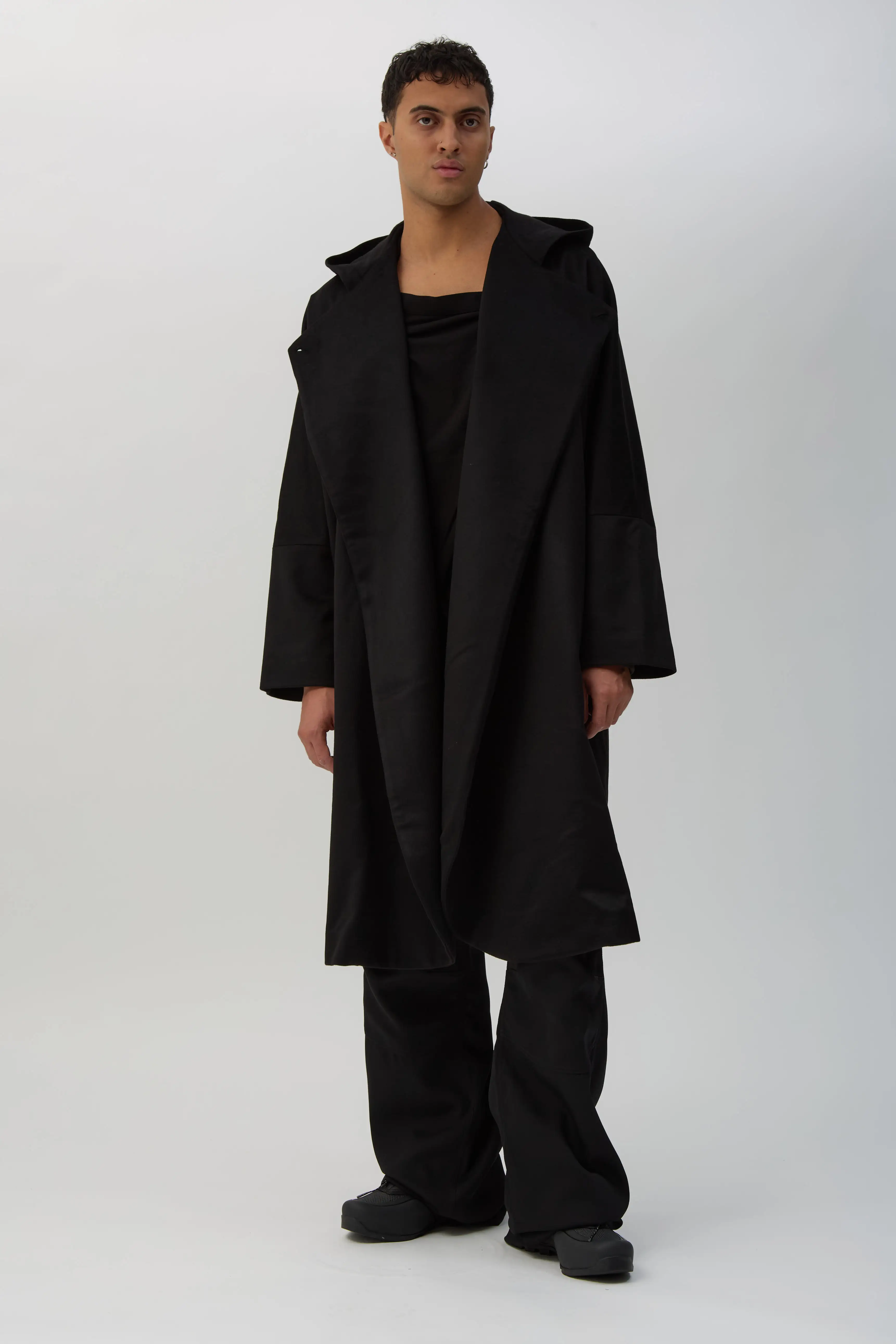 True Black Iskar Draped Shirt
