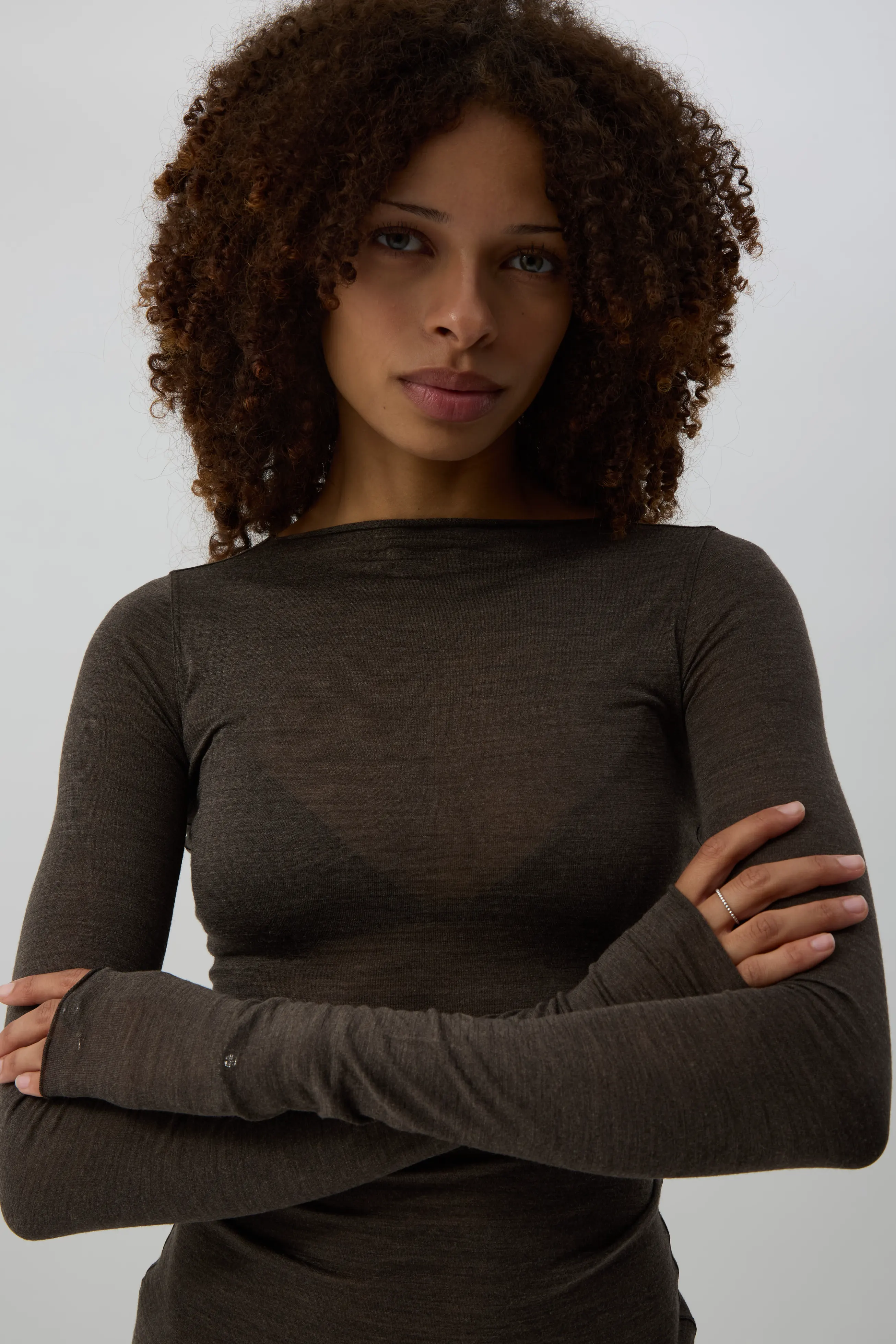 Dark Dust Knit Long-Sleeve T
