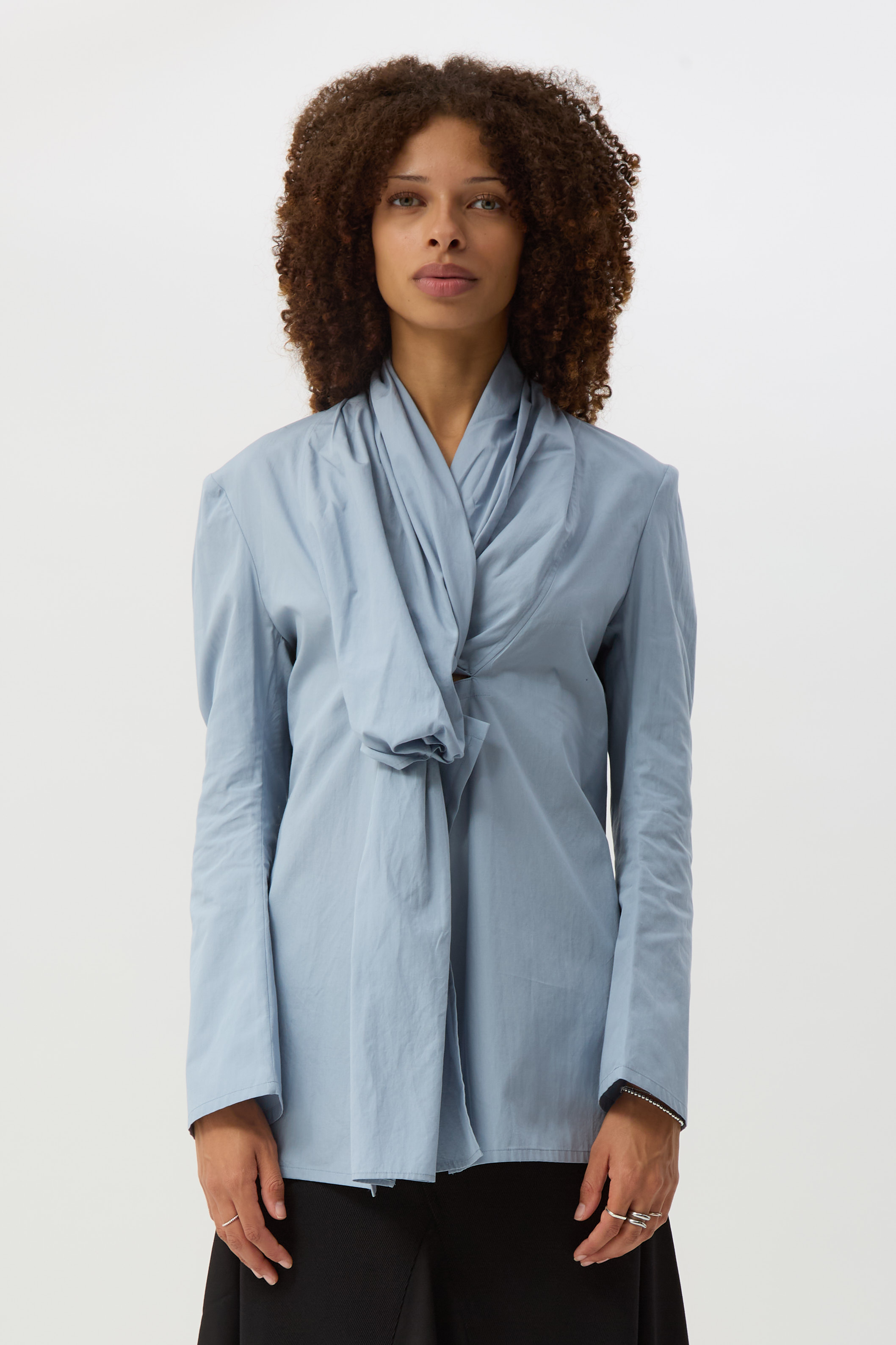 Blue Stole Detail Blouse