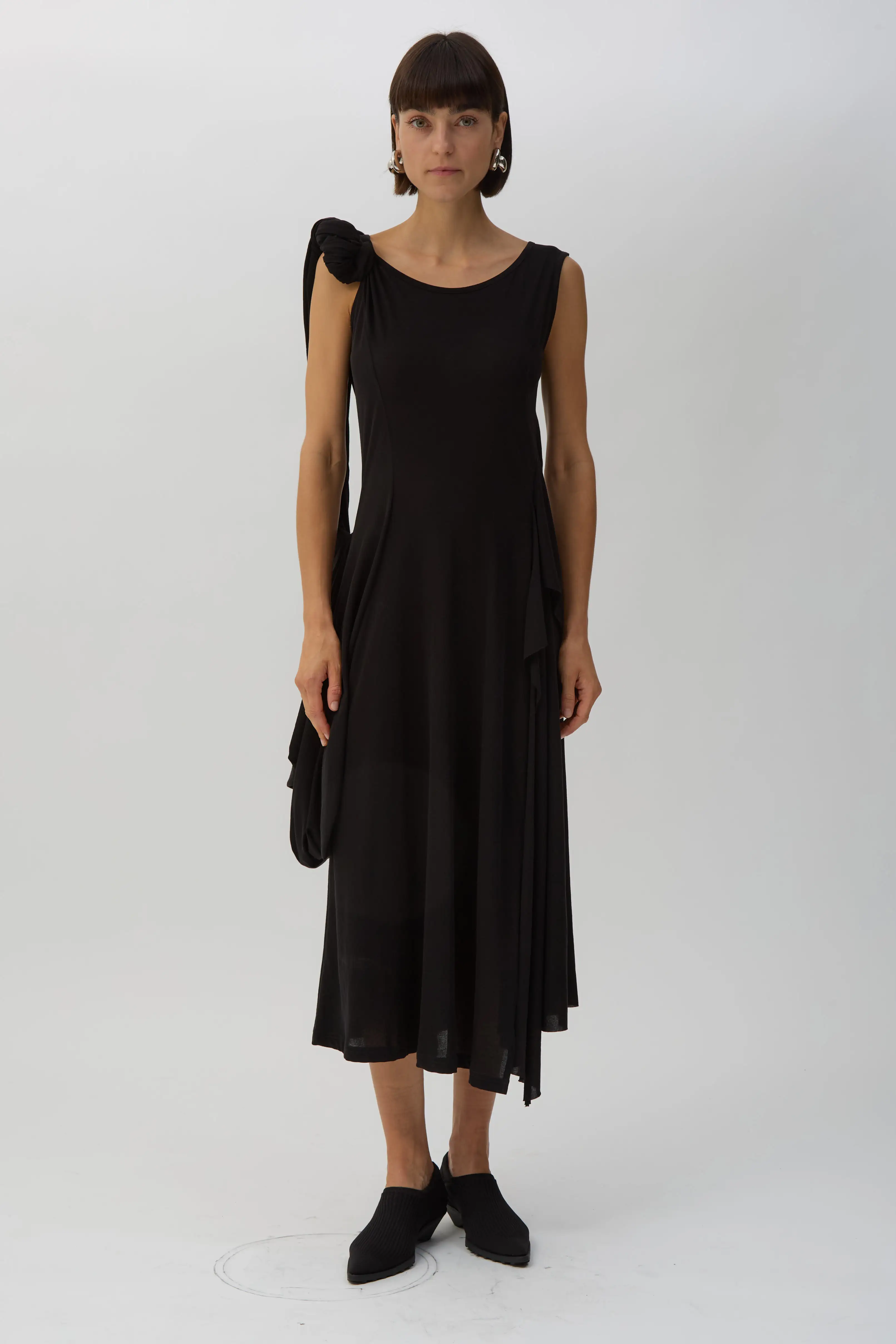 Black Draped Dress