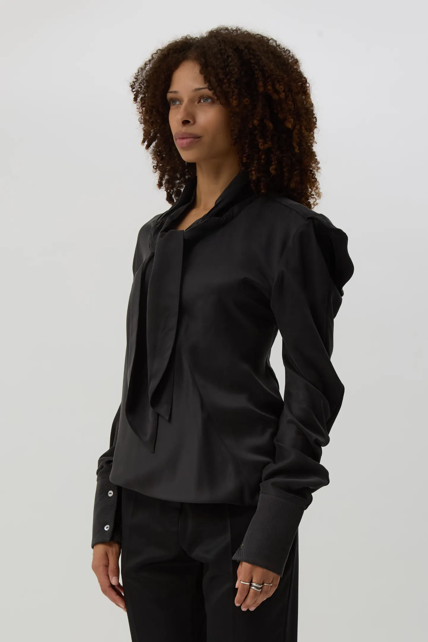 Sheen Black Evelyn Blouse