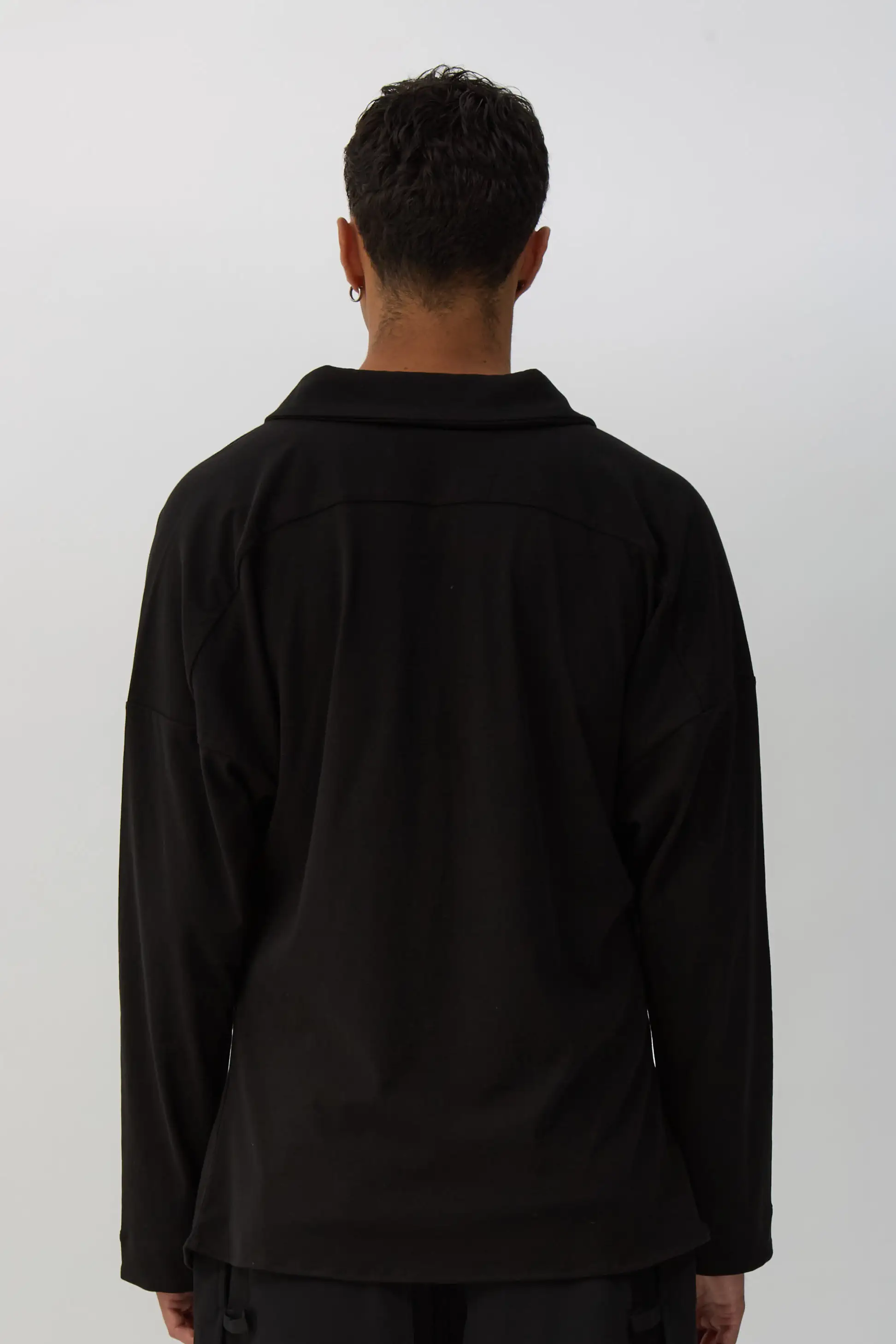 True Black Iskar Draped Shirt