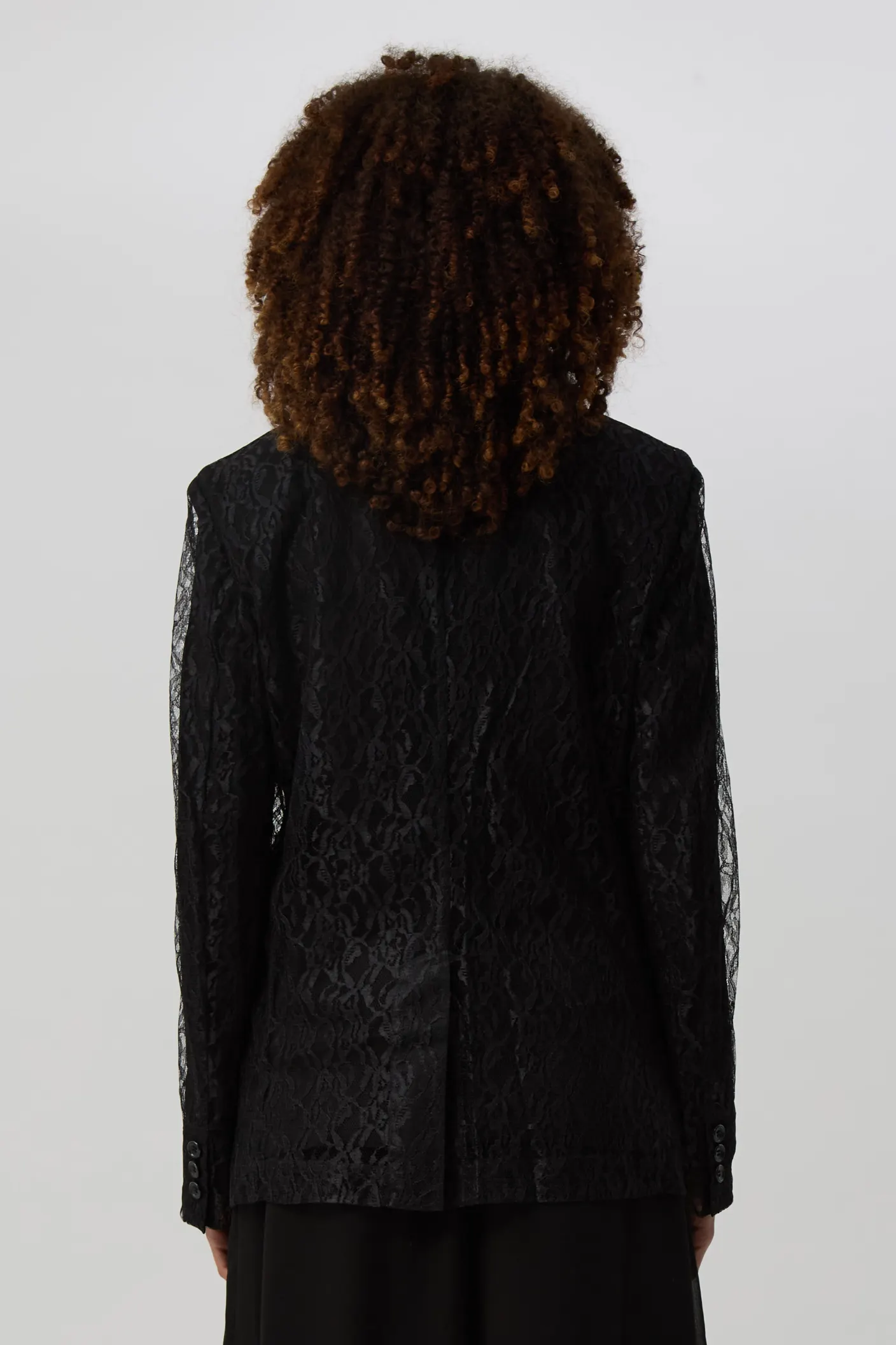 Black Layered Lace Blazer