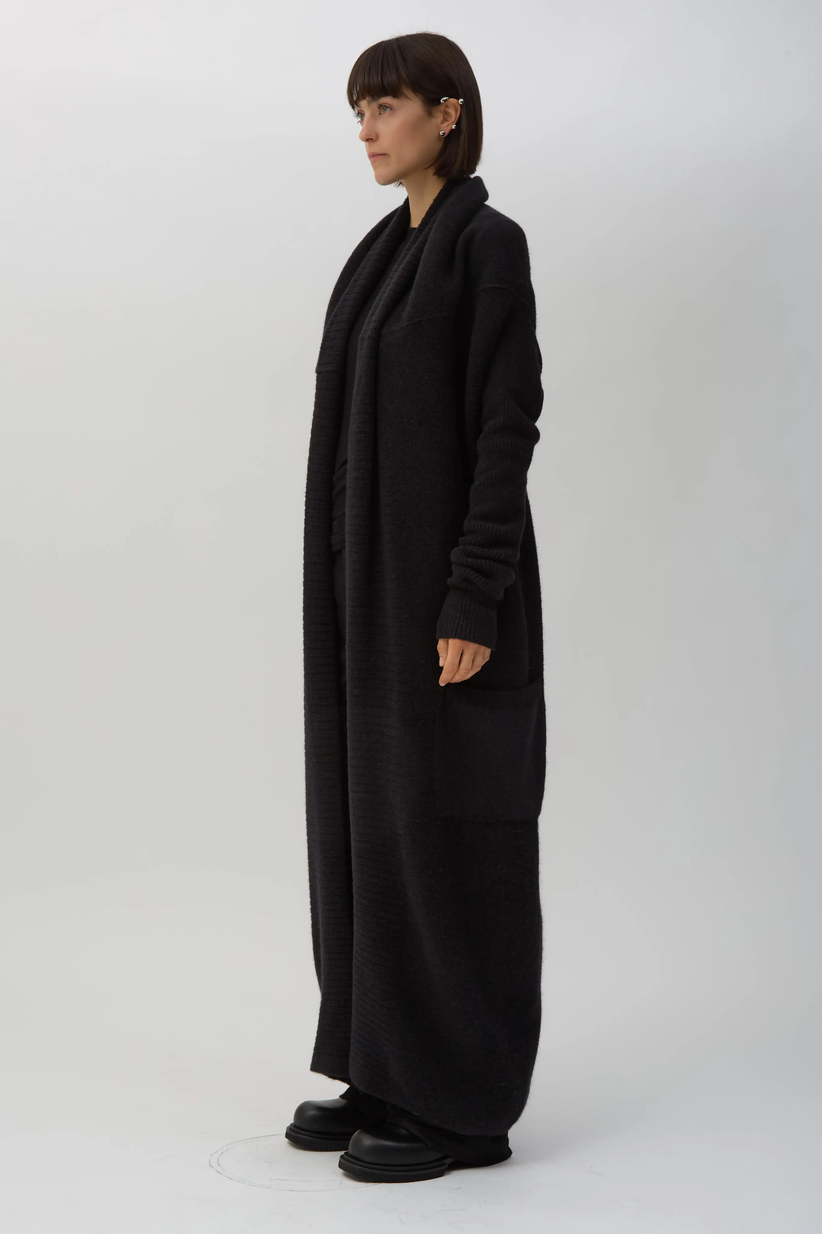 Black Dafne Robe Cardigan
