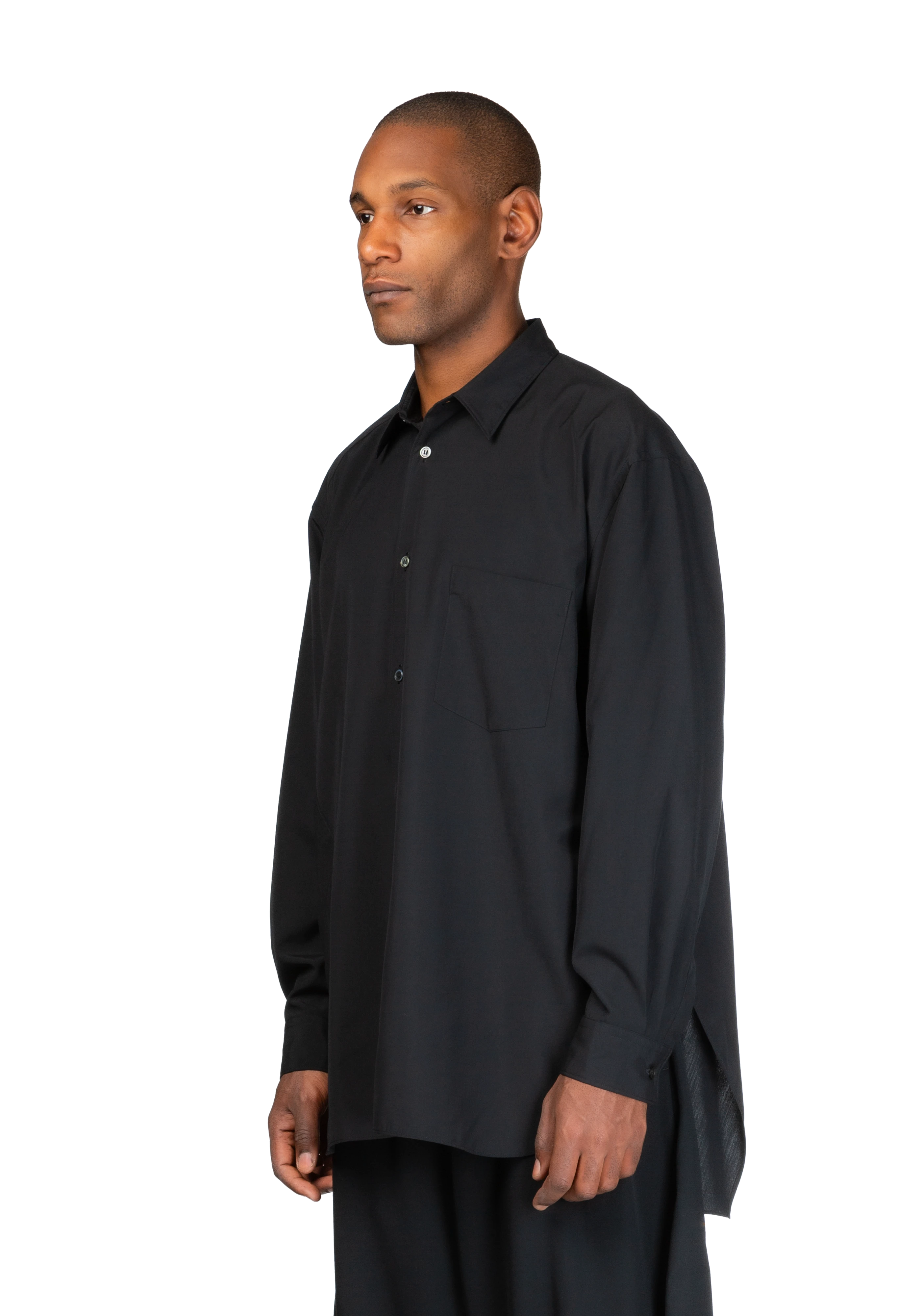 BLACK COMME des GARÇONS 22SS ダブルレイヤーシャツ Comme des Garçons Comme black twisted top — AD 2006