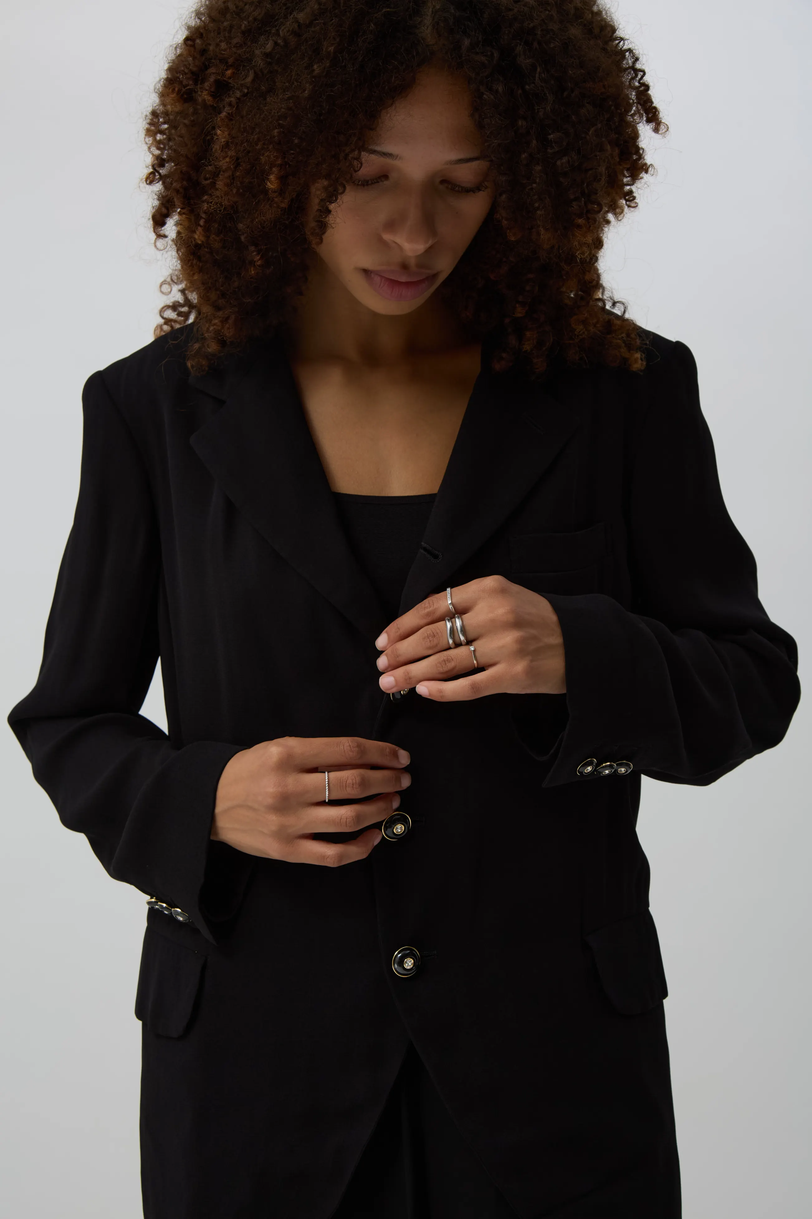 Black Classic Georgette Blazer