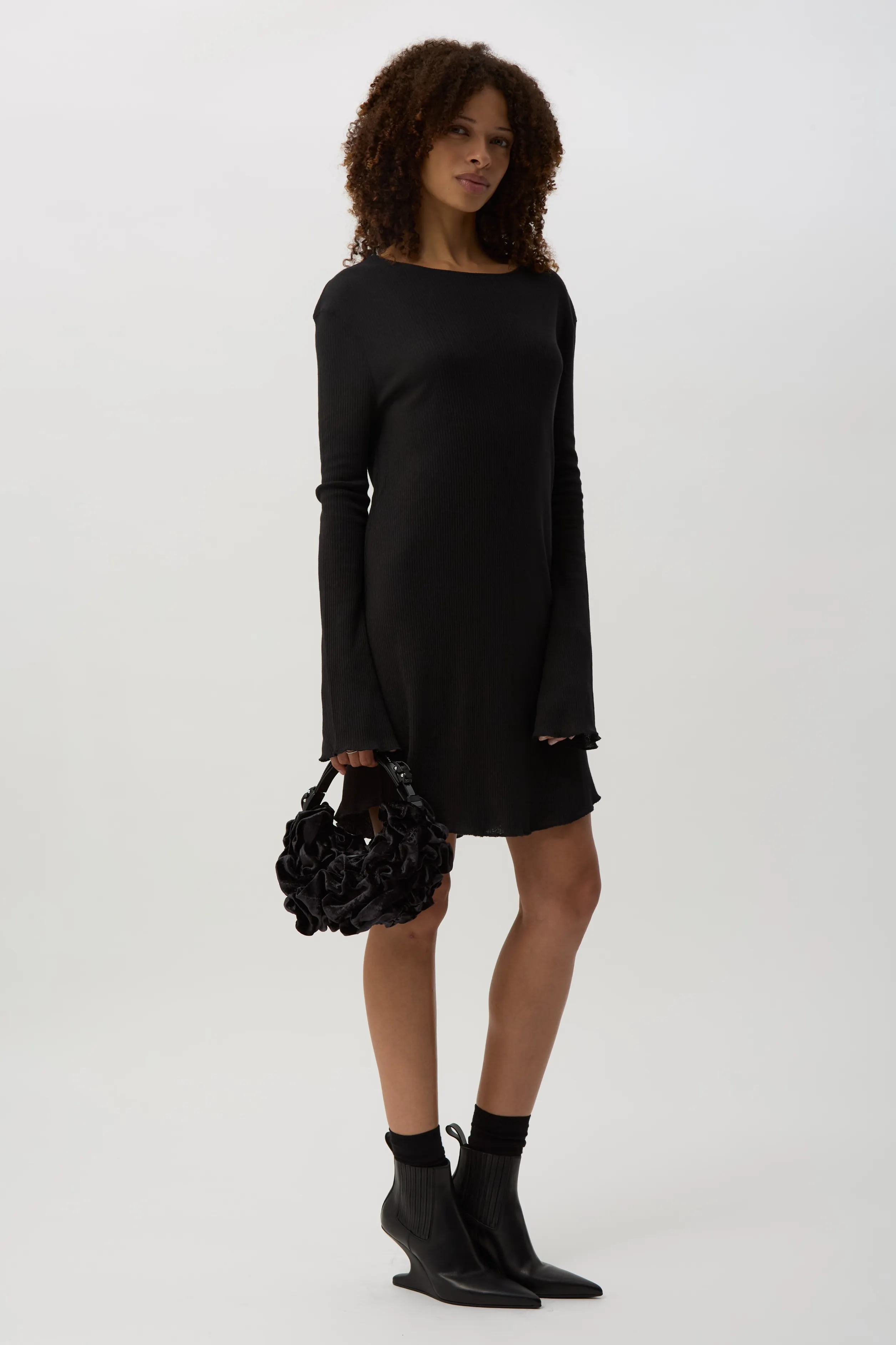Charred Shade Two Face Dress