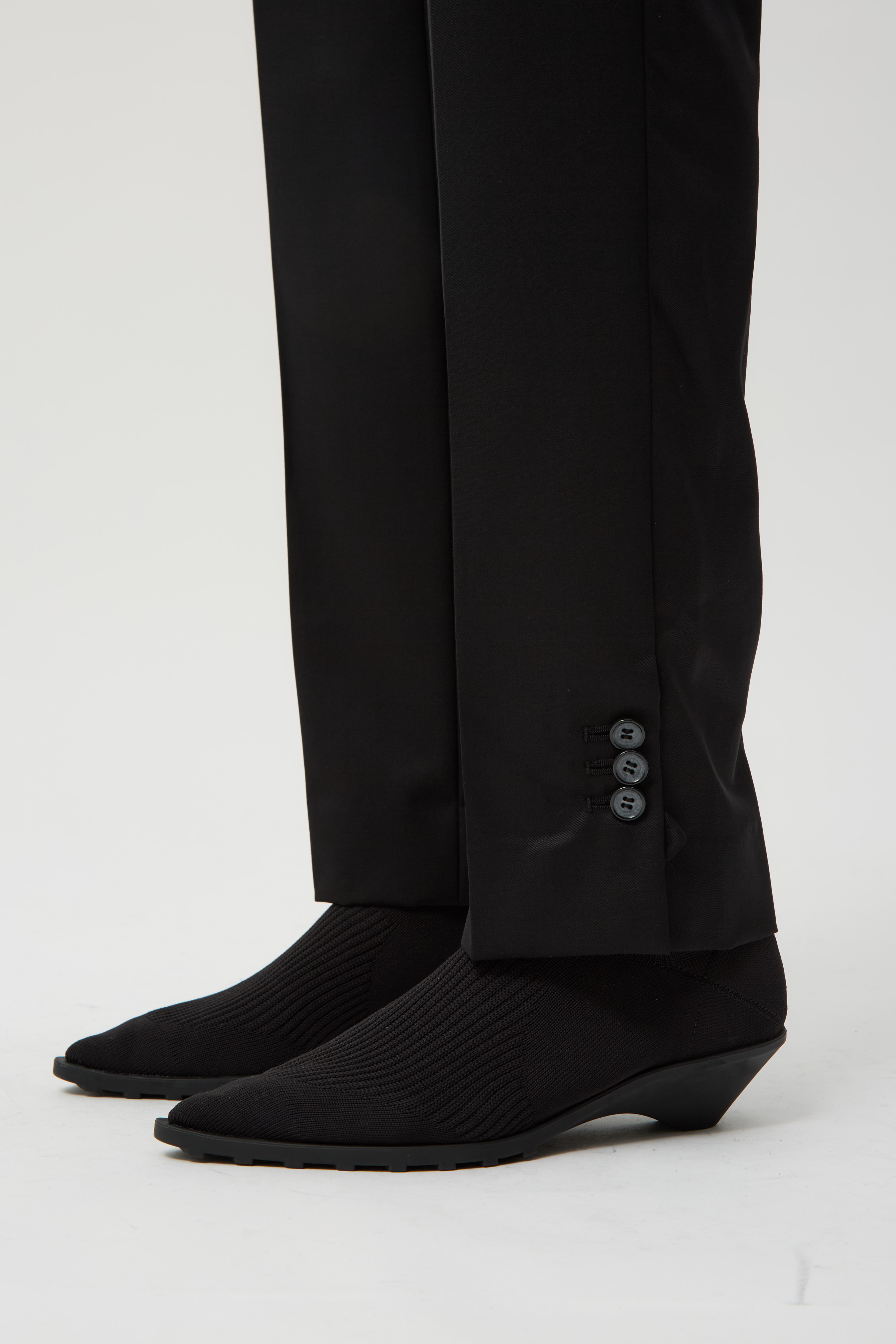 Jet Black Egret Tailored Trousers