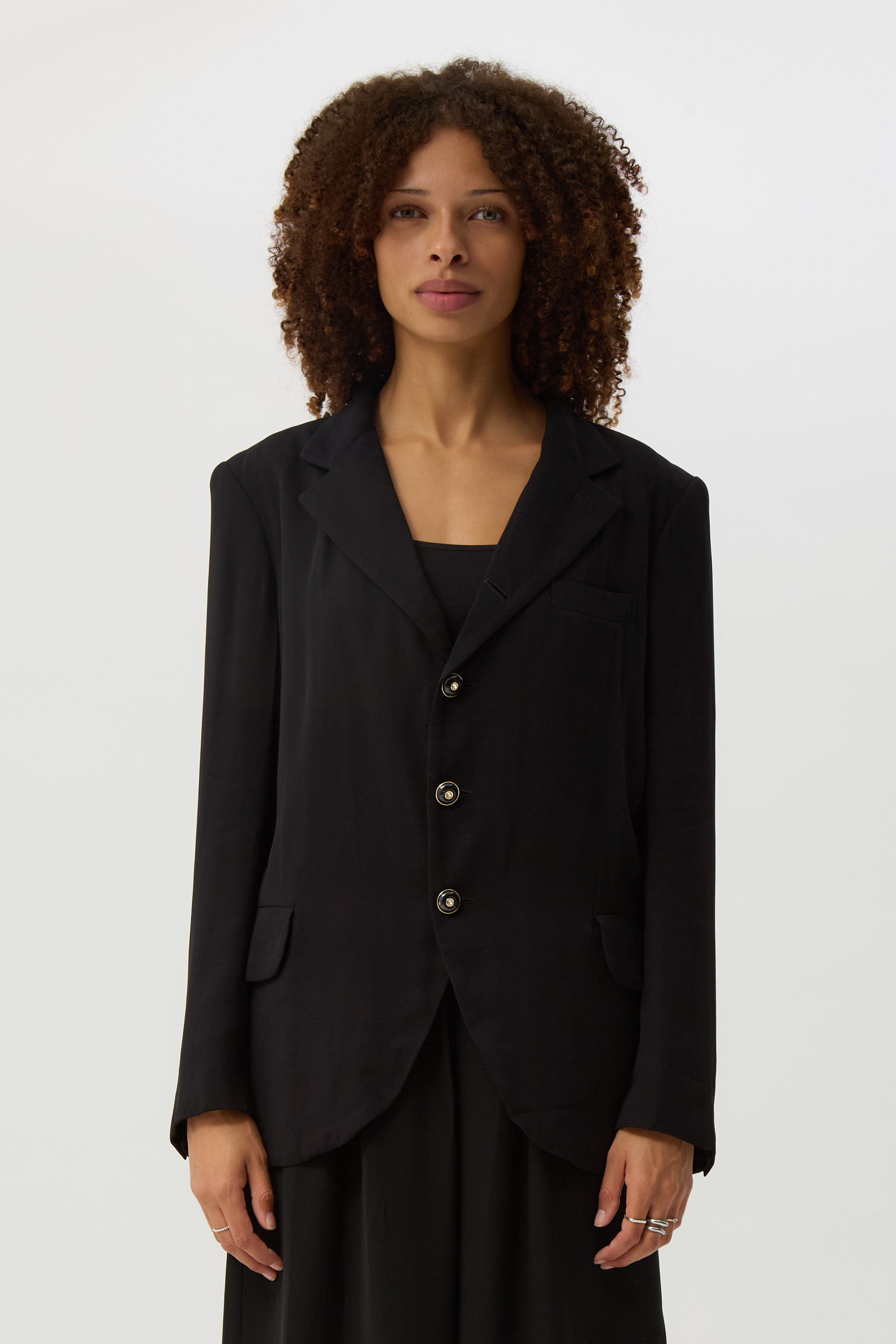 Black Classic Georgette Blazer