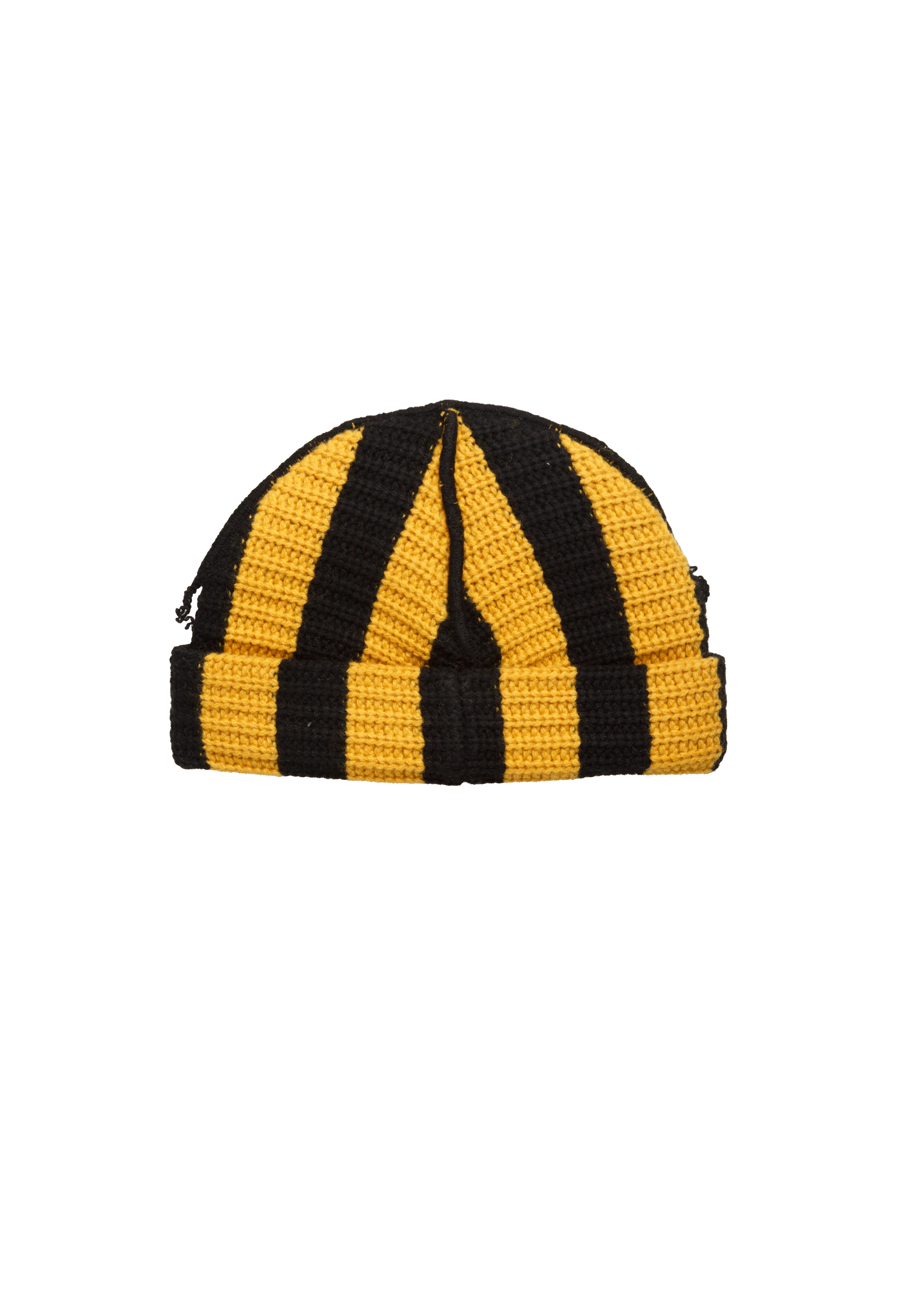 Black Yellow Striped Ears Beanie - Main Image