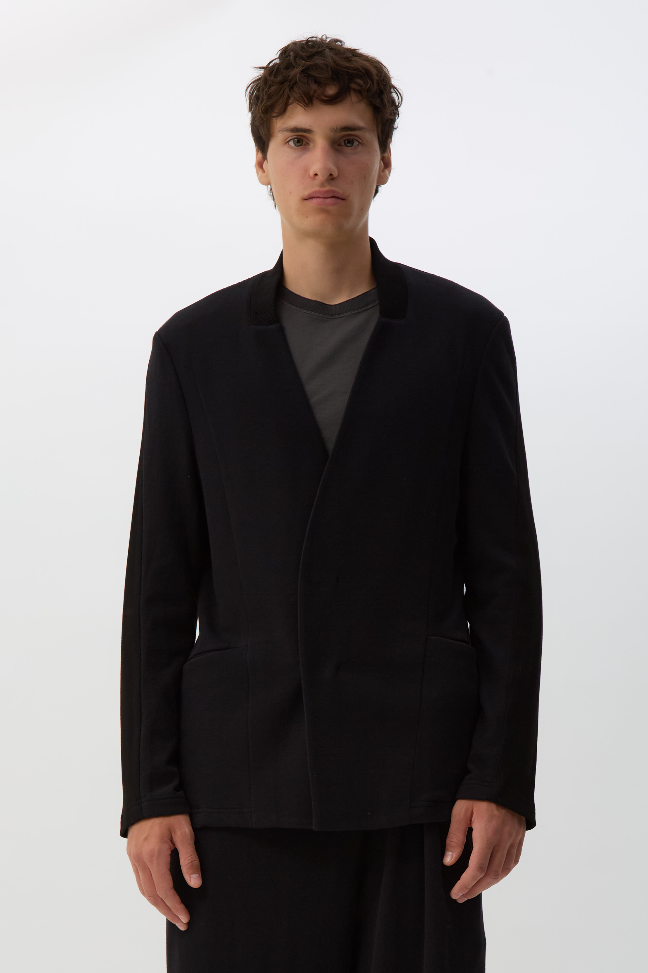 Smooth Black Koru Slim Blazer